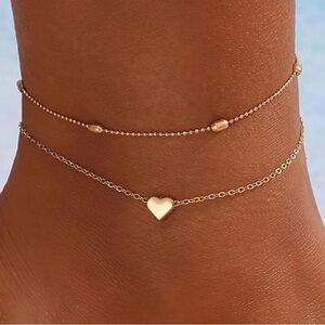 Gold ankle bracelet